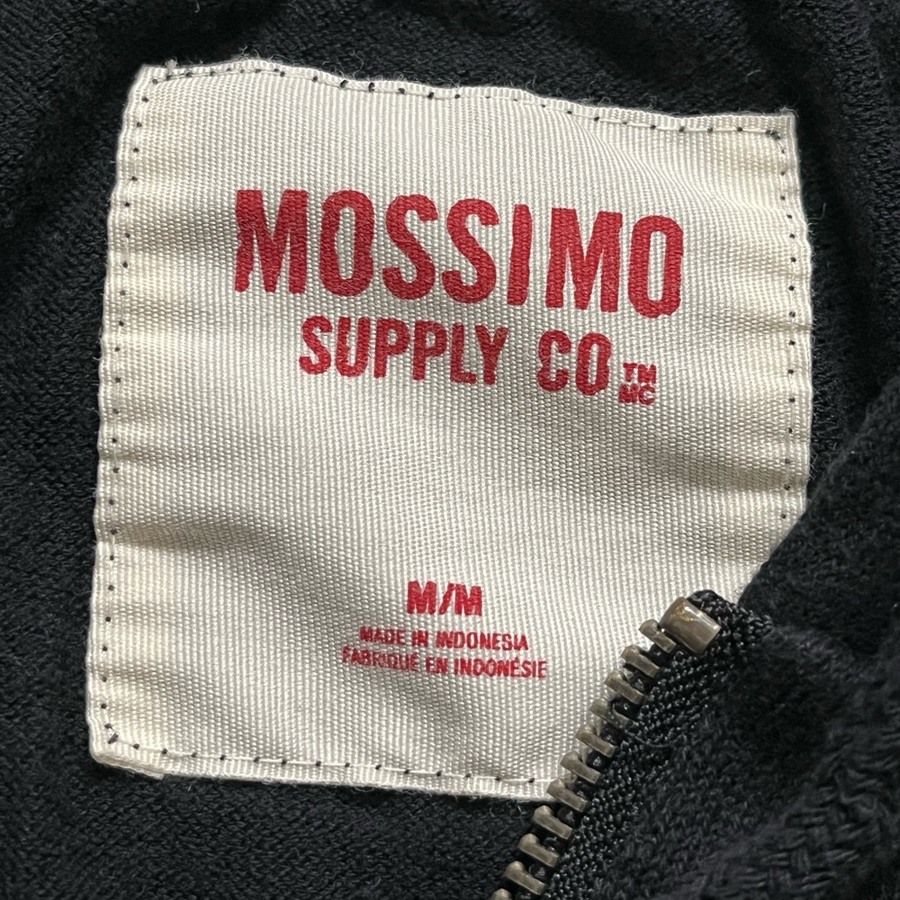 Mossimo Black Zip-Up Hooded Sweatshirt - Picture 3 of 3